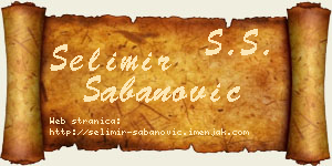 Selimir Šabanović vizit kartica